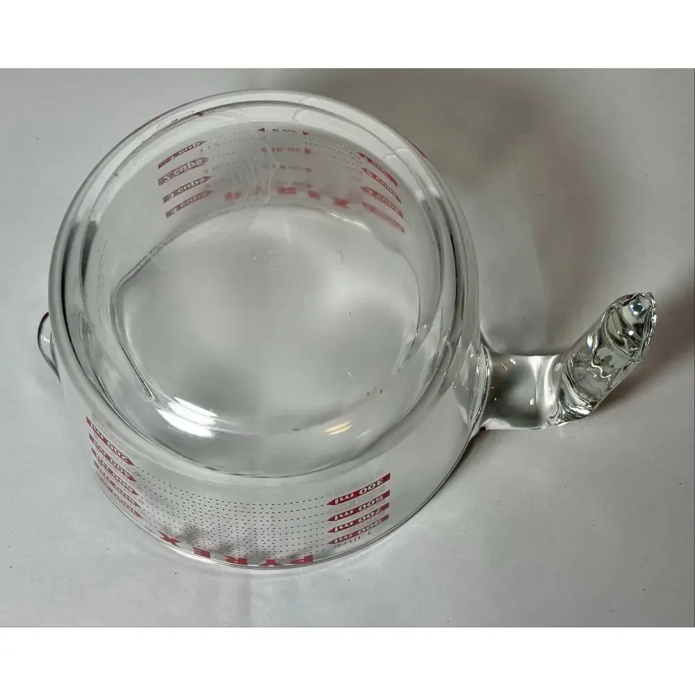 Vintage Pyrex 4 Cup 1 Qt Glass Measuring Cup Open Handle